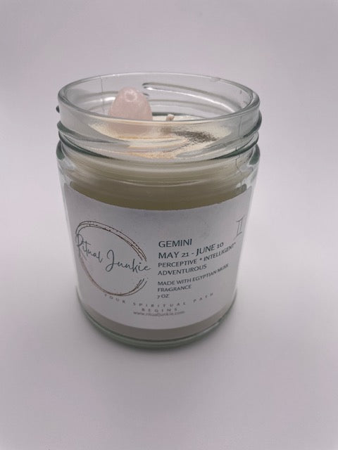 Gemini Crystal Healing Candle