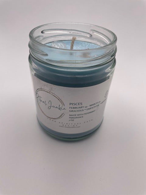 Pisces Healing Crystal Candle