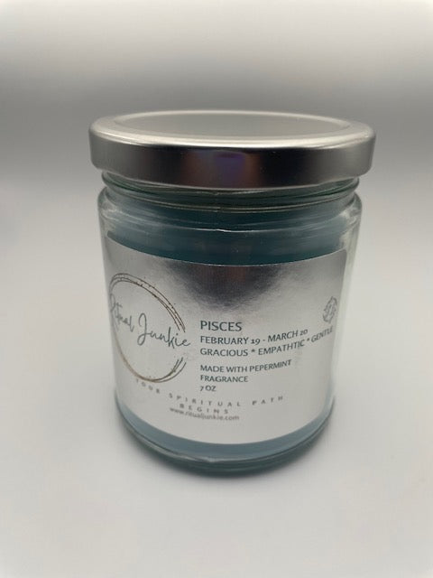 Pisces Healing Crystal Candle