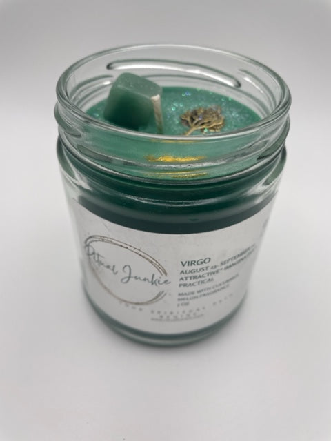 Virgo Healing Crystal Candle